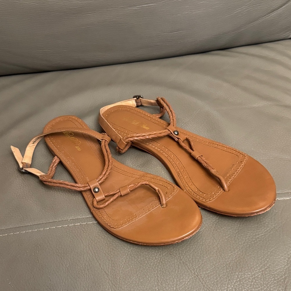 Brooks Brothers Brown Leather Sandals size 8